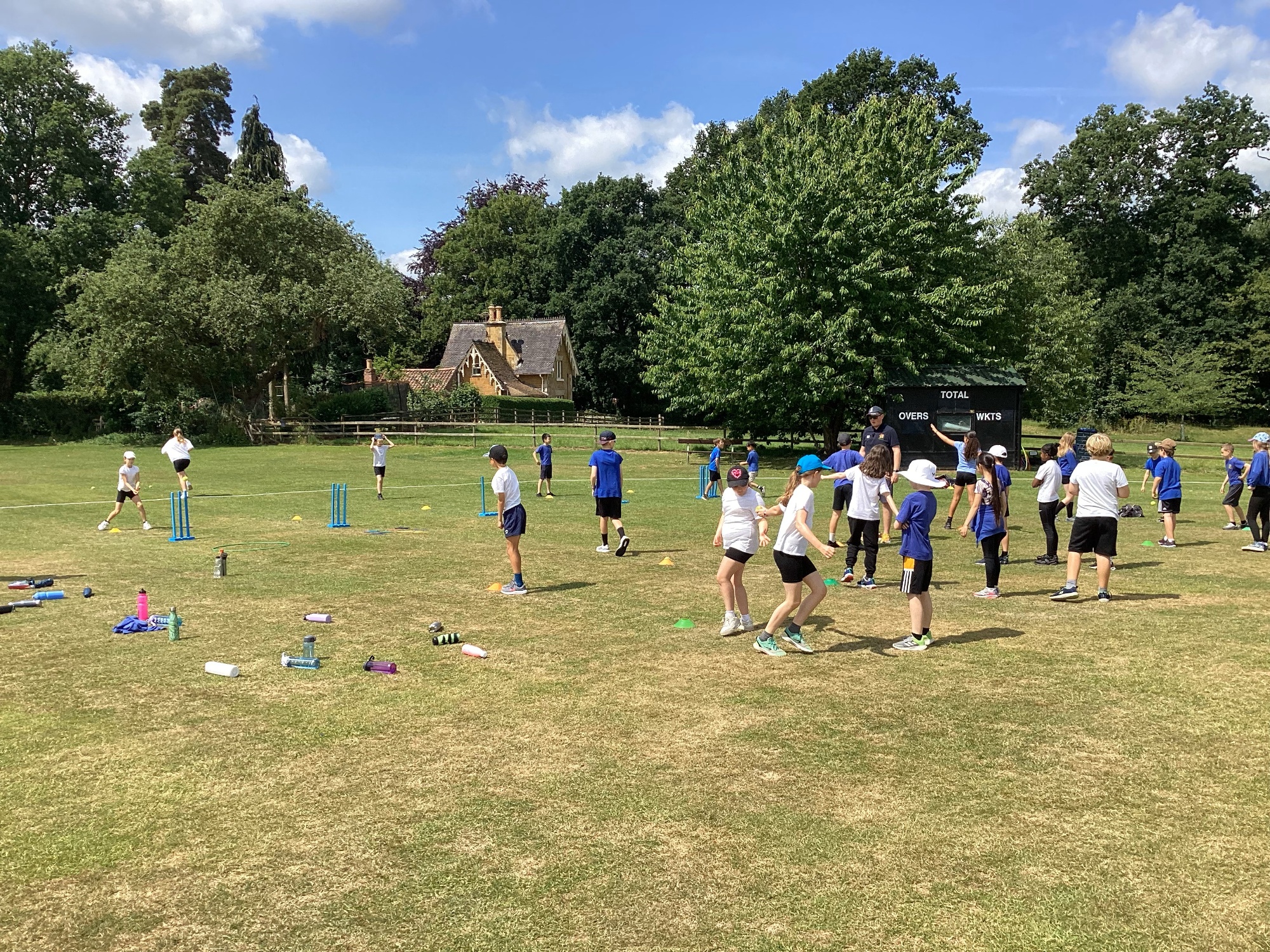 Children playing cricket style games